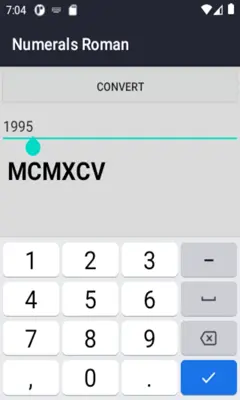 Numerals Roman android App screenshot 0